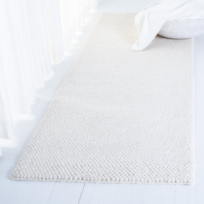 Carisbrooke Lauren Ralph Lauren Hand Woven Wool/Cotton Solid Colour Rug in Cream