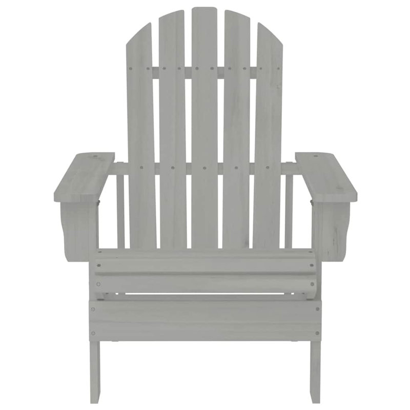 Solid Wood Adirondack Chair, Gray