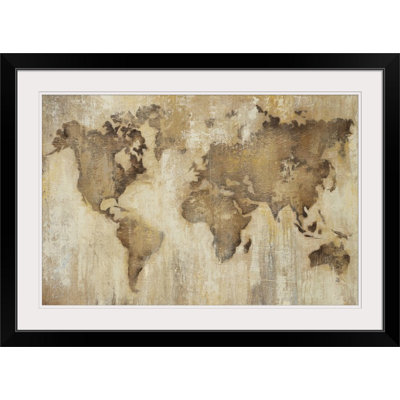 «Sorellina Map of the World» par Liz Jardine, reproduction d'art