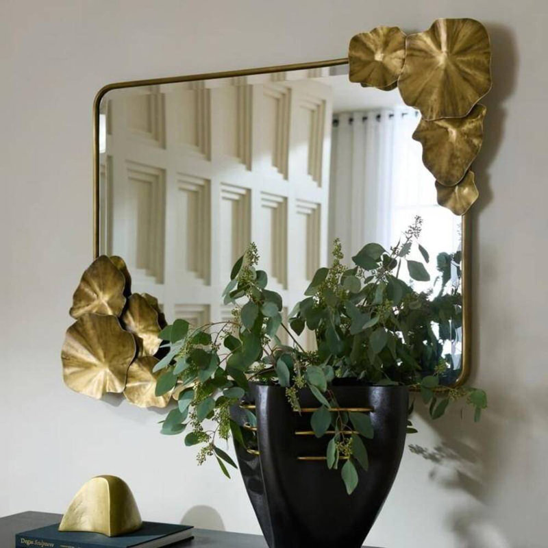 Ismerie Rectangle Brass Beveled Mirror
