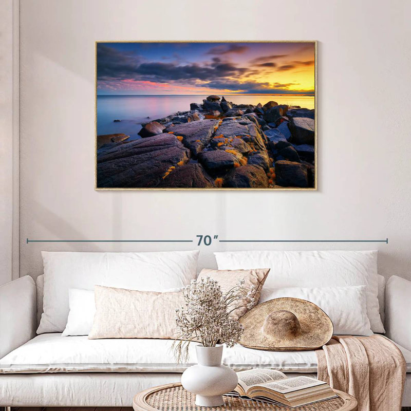 Plage Duluth Brighton, Cadre flottant en bois naturel, 43 po x 29 po