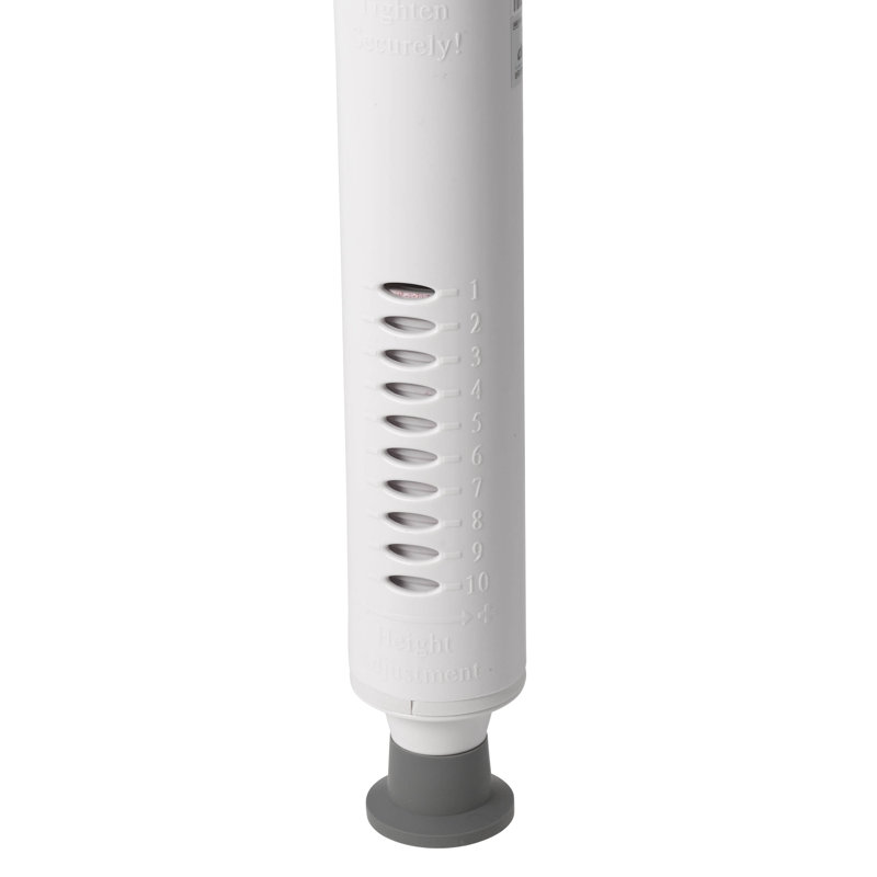 White Adjustable Plastic Shower Chair with Back and Arms
