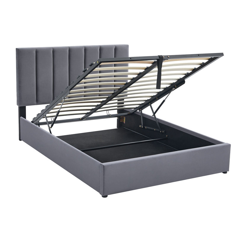 Solid Wood Bed, Grey, 147 x 200 cm