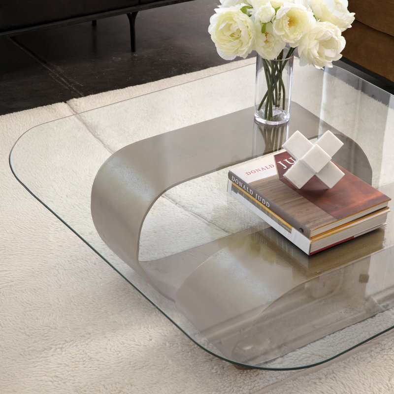 Livianna Aluminum Coffee Table, Brass
