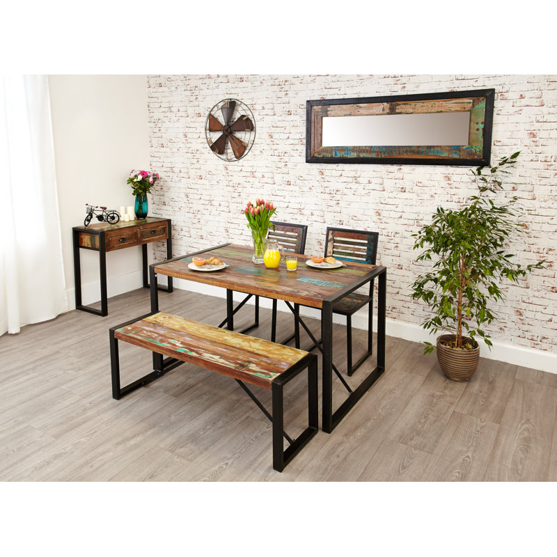 Adlina 91cm Solid Wood Top Console Table