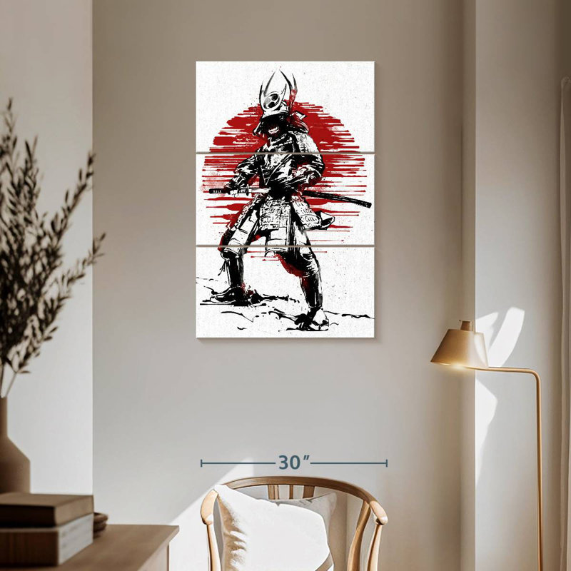 Sireci Red Sun Samurai, 57" H x 36" W
