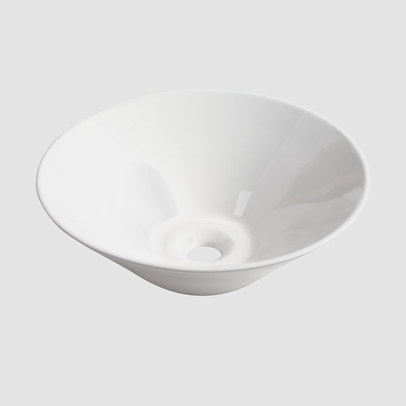 Go Peak Track 16.7'' Ceramic Circular Bathroom Sink