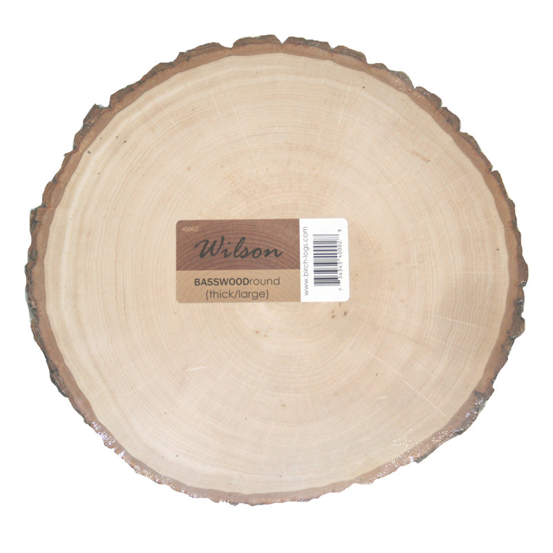 Wilson Handanyan Basswood rond épais, H 1,62 po x l 14 po x p 14 po