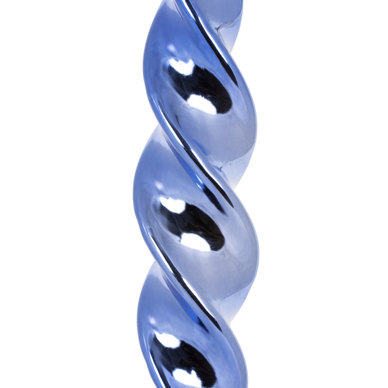 Shiny Spiral Icicle Christmas Ornament, Periwinkle