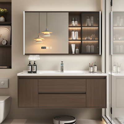 Chinese style retro simple bathroom cabinet