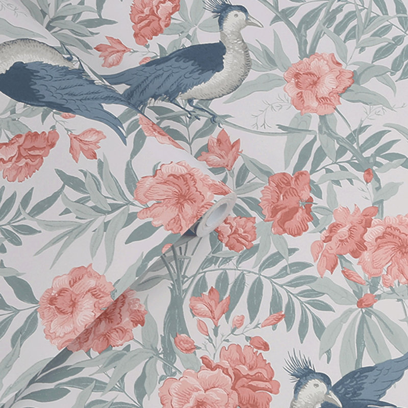 Laura Ashley Osterley Rosewood Wallpaper