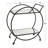  Bray Gold Metal Rolling Round 2 Mirrored Shelf Bar Cart with Top Handle-1739752963