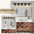 Modern Farmhouse Dimmable Bathroom Vanity Light with Seeded Glass and One-Piece Backplate-938111433-938111432
