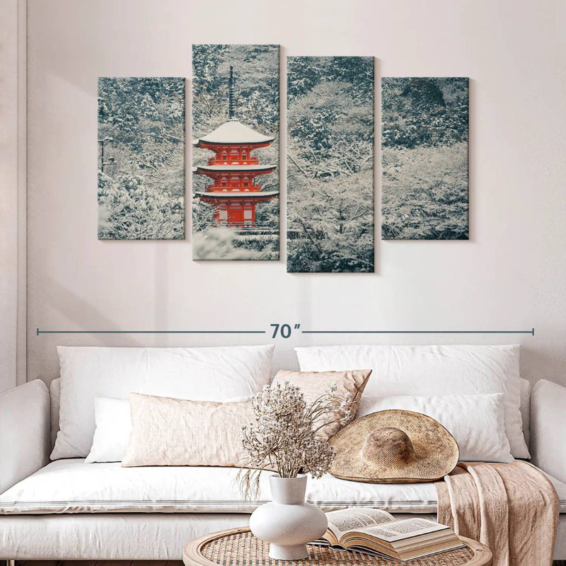 Temple japonais Adella Icy, H 32 po x l 52 po