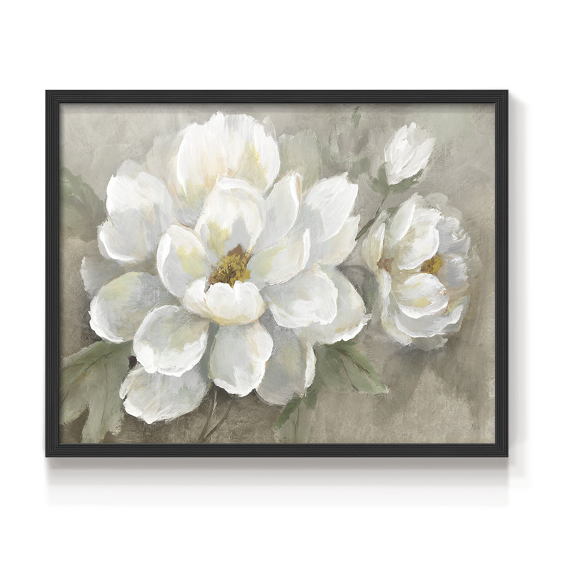 White Delight -Framed Print - Restickable, 11" H x 14" W, Black