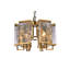 Lustre 6 lumières Jennette avec plaques en cristal transparent-410003647