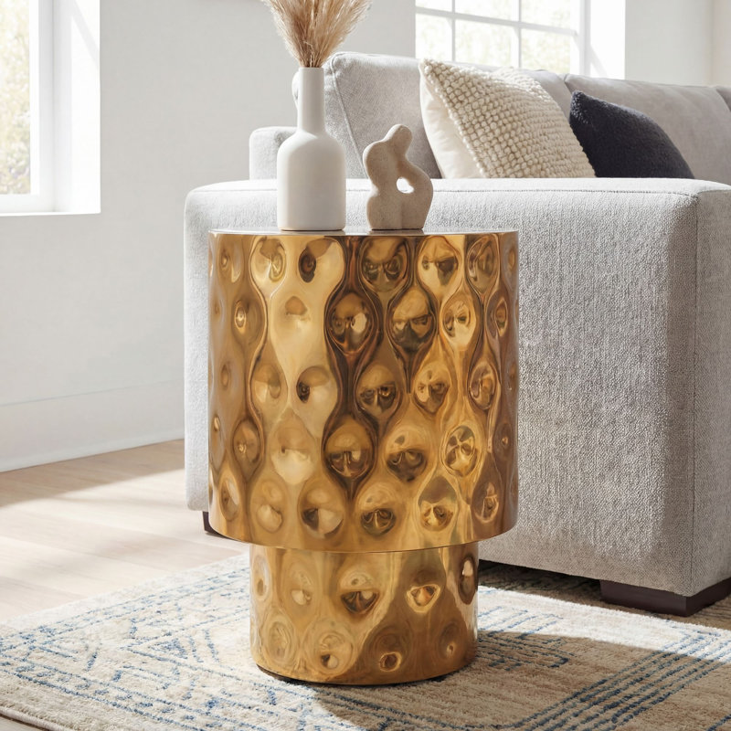 End Table, Gold