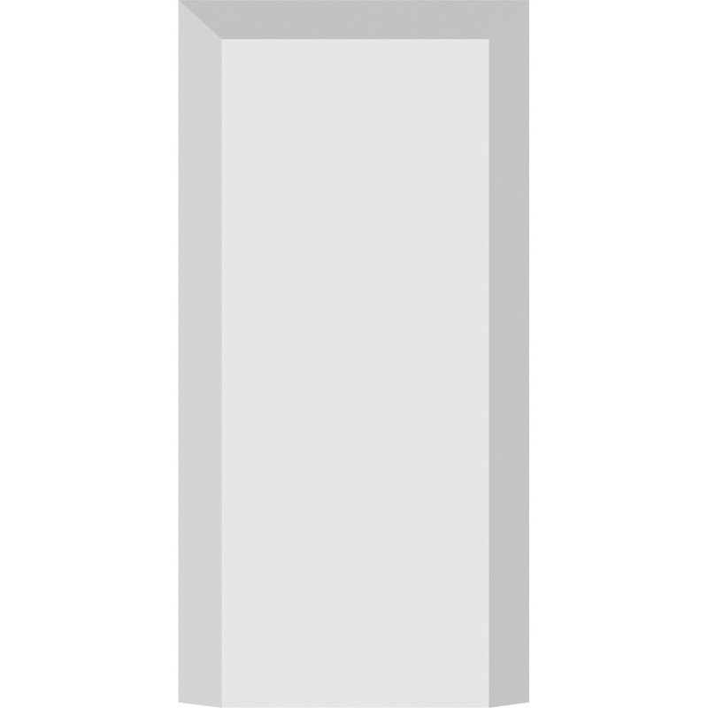 Standard Foster Plinth Block with Beveled Edge, 4" H x 2" W x 0.5" D
