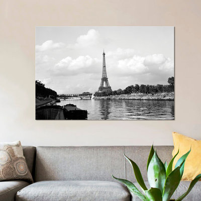 " 1950s-1960s Eiffel Tower Along River Seine Paris France " by Vintage Images