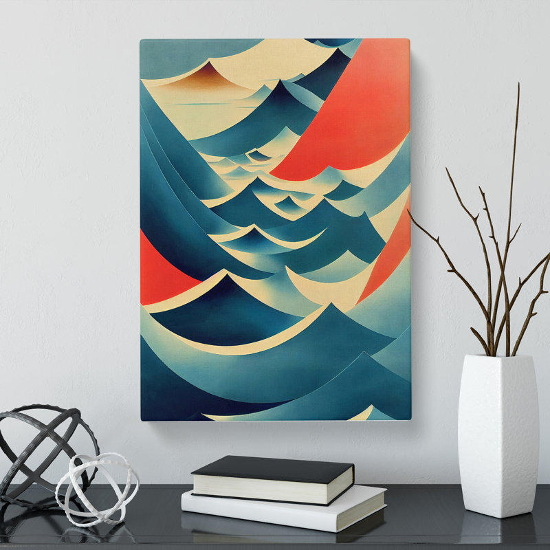 Seascape Mid Century - Wrapped Canvas, 76cm H x 50cm W x 3cm D