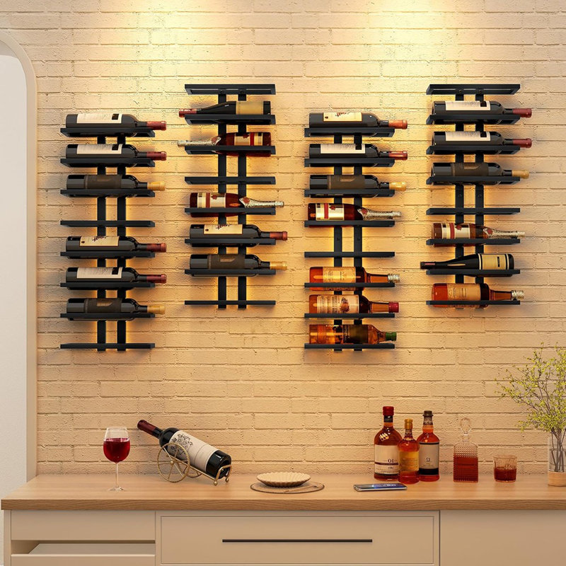 Support à vin à 8 niveaux, supports muraux pour bouteilles de vin ...