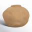 Idalou Round Coarse Terracotta Organic Shaped Vase with Volcano Finish-136733593