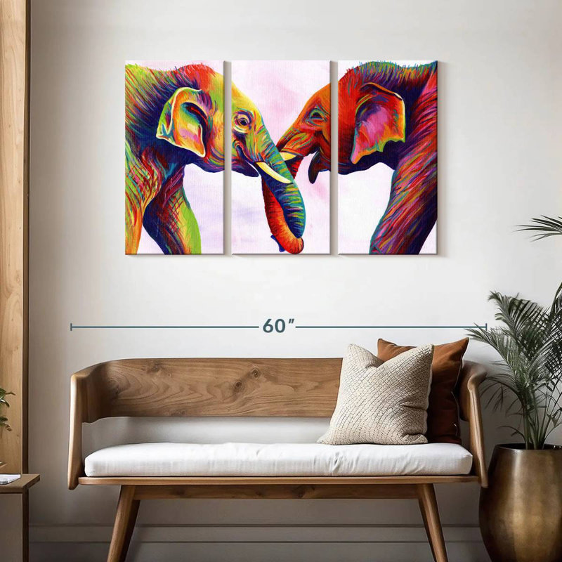 Elephant Calves, 28" H x 45" W