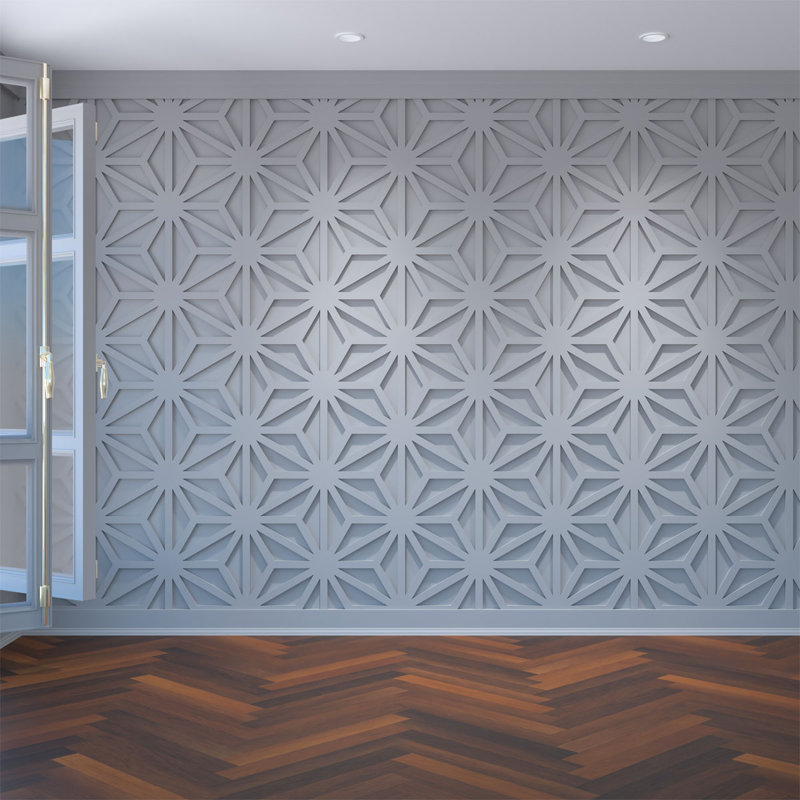 Hampton Architectural Grade PVC Decorative Fretwork Wall Panels, 23.4" W x 27" H x 0.4" D