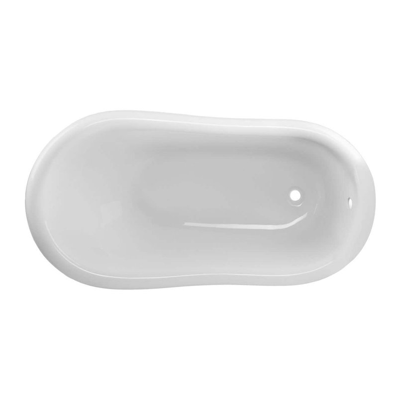 Paris 54'' x 28'' Soaking Acrylic Bathtub, Polished Brass