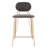 Upholstered Counter Stool with Steel Frame