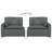  Modular Sofa Armrest End Module With Cushions Dark Gray 39.4"