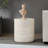 Drum End Table with Round Top