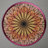 Cheryll Metal Accent Table With Mandala Top And Trumpet Base