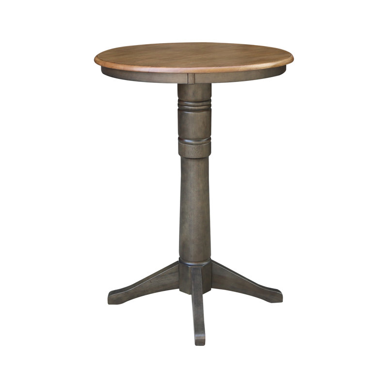 Table de salle à manger Craighead, H 41,9 po x L 30 po x l 30 po, Hickory / charbon délavé