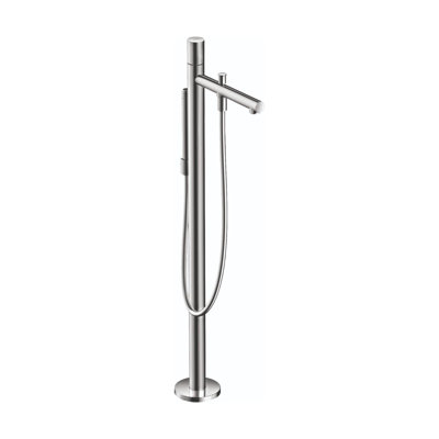 AXOR Uno Freestanding Tub Filler Trim with Zero Handle and 1.75 GPM Handshower
