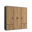 Laur 4 Door Manufactured Wood Wardrobe