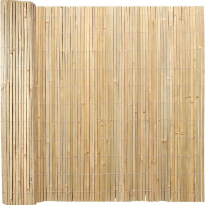 Rouleau de clôture en lattes de bambou naturel, 6 pi x 10 pi - Écran d'intimité écologique pour jardin et balcon