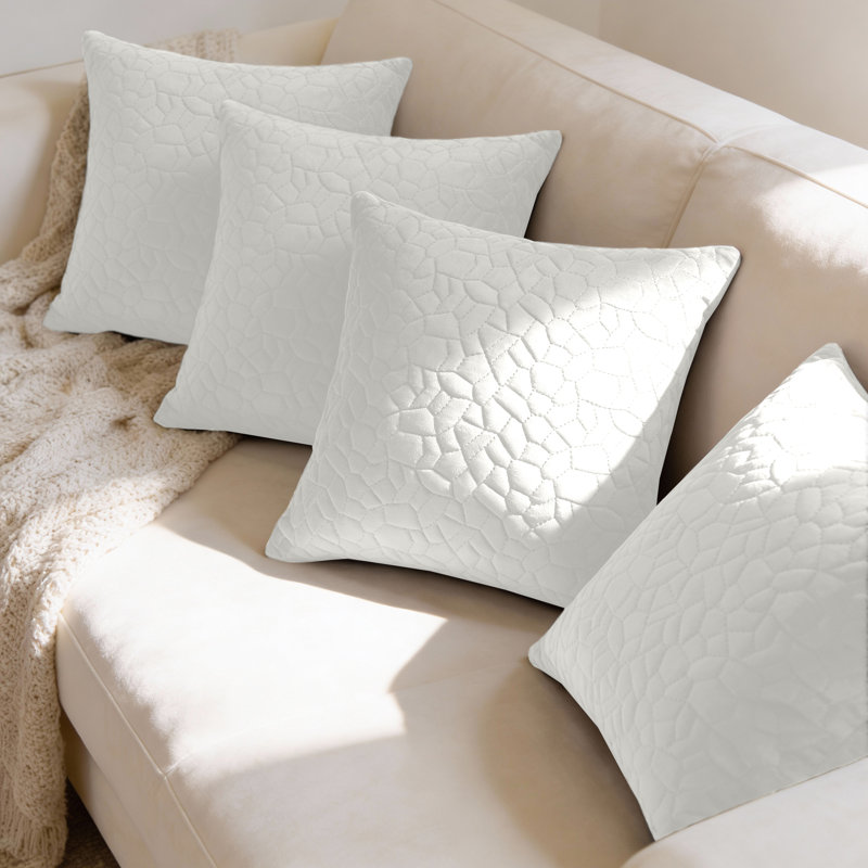 Pebble Cushion Cover-(Pack of 4), White