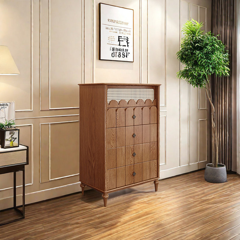 Armoire décorative en bois massif Warm and Beautiful, Brun