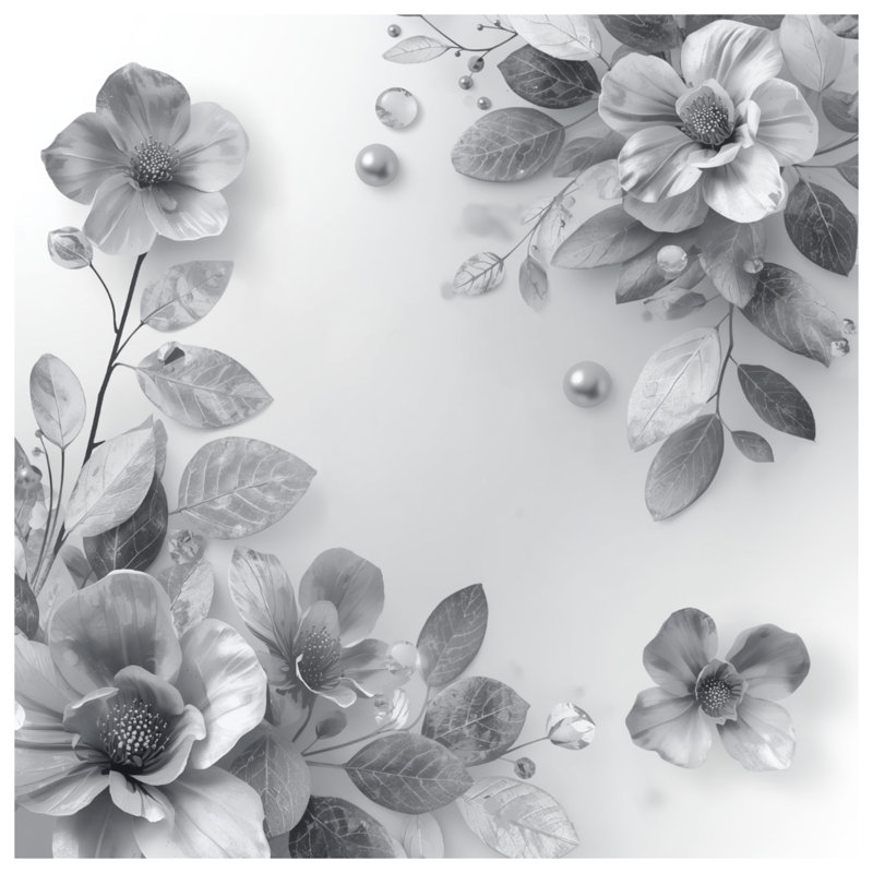 Édredon à arrangement floral monochrome, Twin