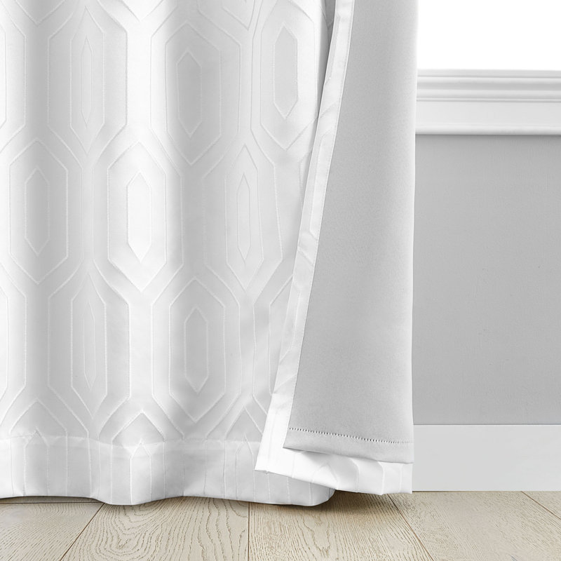 Parrett Blackout Single Curtain Panel, 52"x84", White