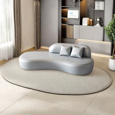 Fauteuil inclinable rembourré en éponge de style luxueux en similicuir léger