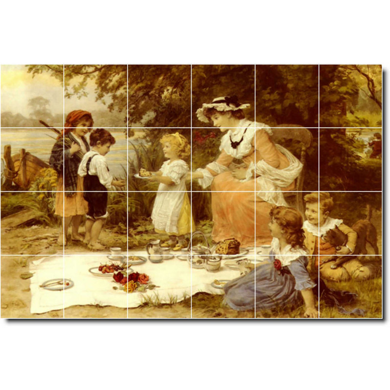 Carreau de céramique décorative 36 po x 24 po 6 po x 6 po, Country 06502