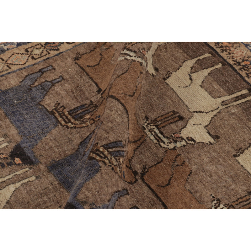 Vintage One-of-a-Kind 3'3" X 7'4" Hand Knotted Area Rug