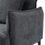 Fauteuil d'appoint gris foncé foncé avec coussin, fauteuil de salon moderne et minimaliste