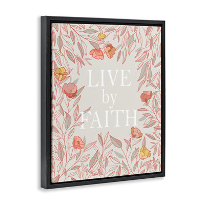 Cadre flottant Live par Faith Rosy Florals, design par Kelley Talent