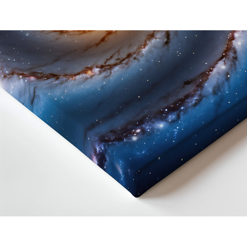 Toile, une scène cosmique à couper le souffle avec un alignement diagonal de planètes murales ornées d'anneaux iridescents