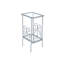 Table d'appoint, table d'appoint, table de bout, table de chevet, lampe, verre trempé, métal gris, transitionnel