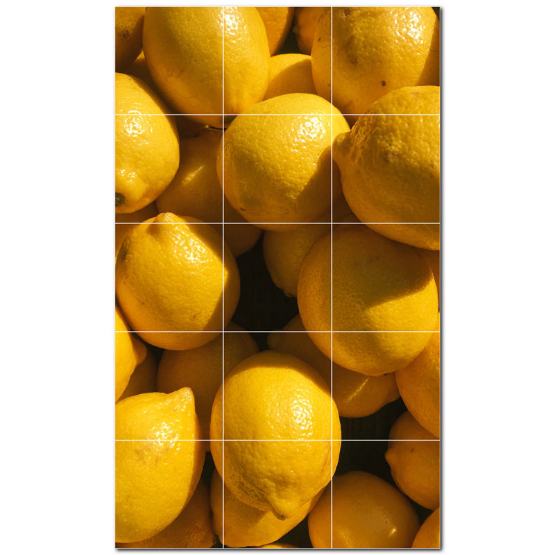 Panneau mural décoratif en céramique 12 po x 12 po Fruit Photo