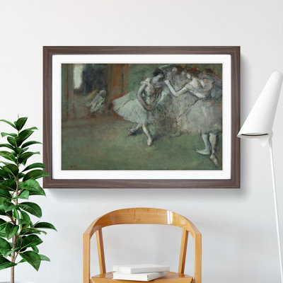 Group of Ballet Ballerina Dancers by Edgar Degas - Framed Print